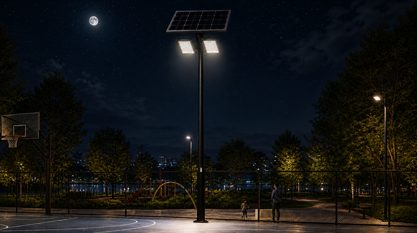 Power Beam Solar Light with Optional Camera