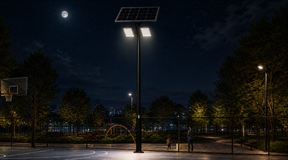 Power Beam Solar Light with Optional Camera
