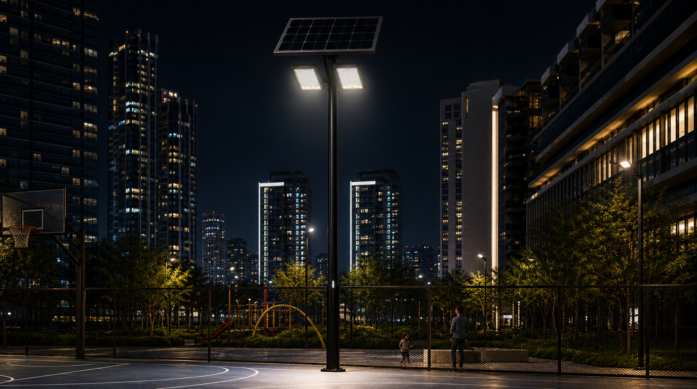Power Beam Solar Light with Optional Camera