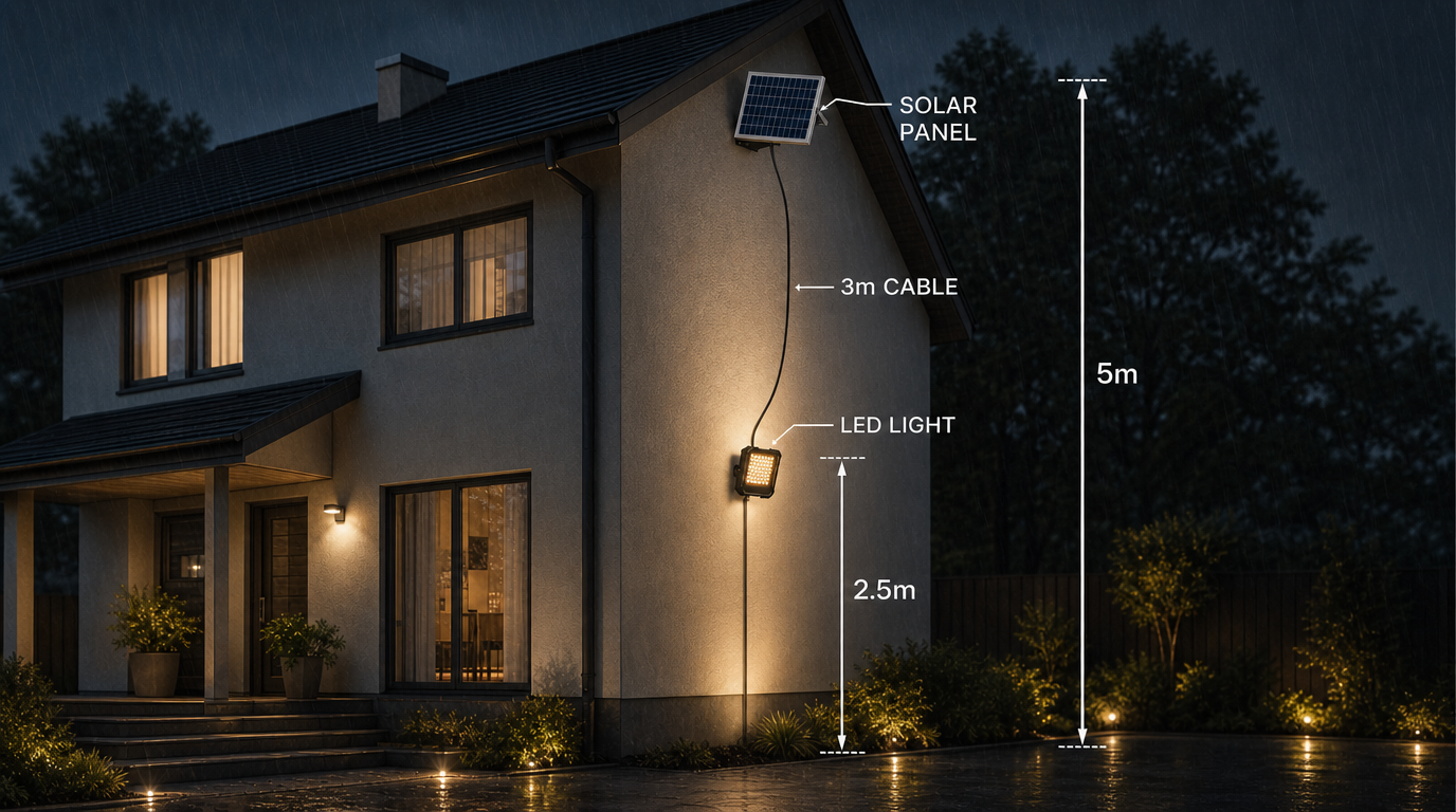 Power Beam Solar Light with Optional Camera