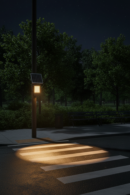 Power Beam napelemes lámpa opcionális kamerával